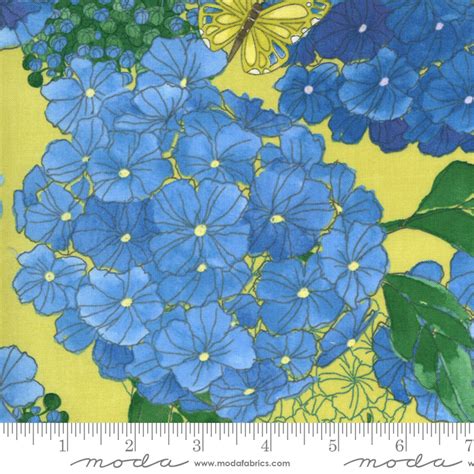 Moda Cottage Bleu Hydrangeas Floral Sunlit Fabric By Robin Pickens 48690 12 Emerald City Fabrics
