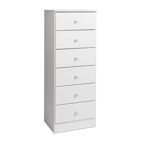 Located in new york, ny. Prepac Astrid 6-Drawer Tall Chest, White | eBay