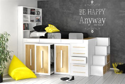 Letto soppalco con scrivania costruire un letto matrimoniale fai da te ispirazione per. Soluzioni salvaspazio per la cameretta dei gemelli ...