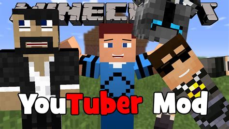 Minecraft Minecraft Youtubers Mod Youtube