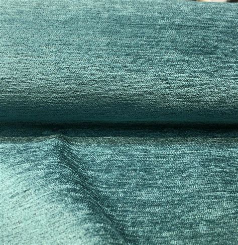 Barcelona Turquoise Teal Soft Chenille Upholstery Fabric By The Yard