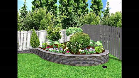 The small triangle bed is actually in the front but wanted to show you what will be in it. Garden Ideas Small garden landscape design Pictures Gallery - YouTube
