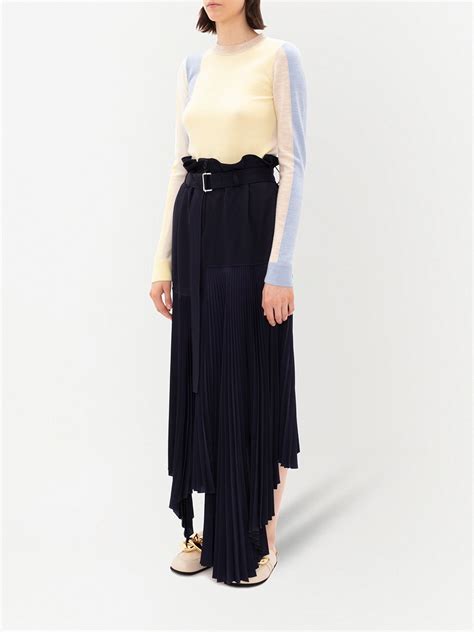 Jw Anderson Belted Pleated Skirt Farfetch