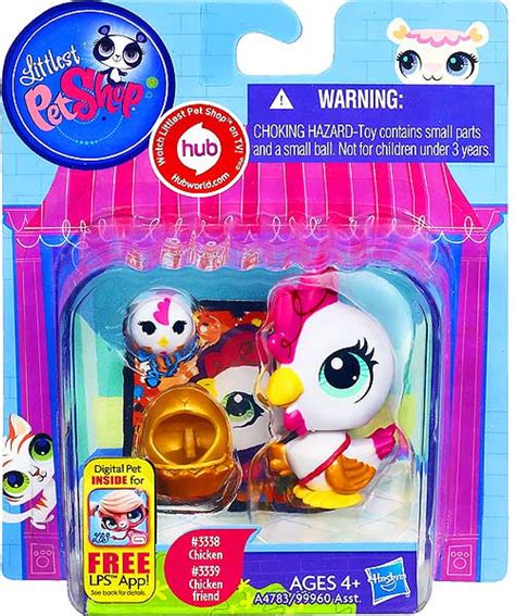 Littlest Pet Shop Chicken Chicken Friend Figure 2 Pack 3338 3339