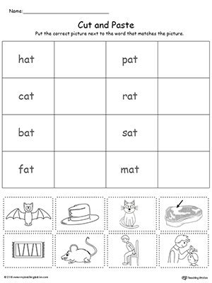 AT Word Family Workbook for Kindergarten | MyTeachingStation.com