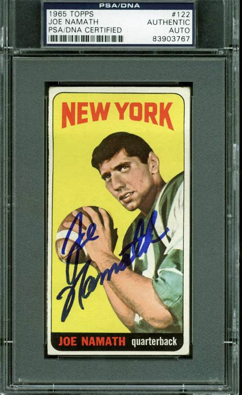 Joseph william namath (broadway joe). Lot Detail - Joe Namath Ultra Rare Signed 1965 Topps Rookie Card (PSA/DNA Encapsulated)