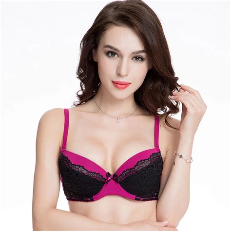 Women Noble Push Up Bras Sexy Adjusted Straps Ladies Ultra Boost 70 80abc Size Half Cup Lace