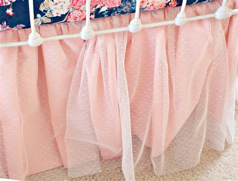Pink Tulle Crib Skirt Ballerina Girls Crib Skirt Blush Pink Etsy