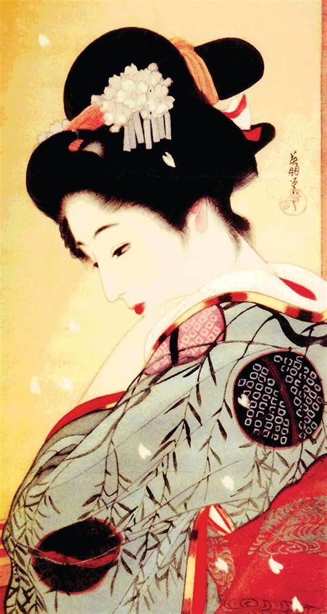 Japanese Art Japanese Geisha Cherry Blossom Geisha Sakura Etsy