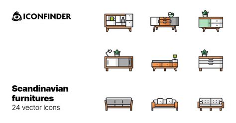 Scandinavian Furnitures Icons By Somewan Scandinavian Furniture