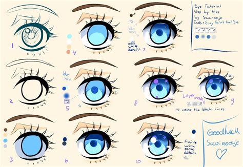 Step By Step Manga Eye Tutorial By Saviroosje On Deviantart Anime