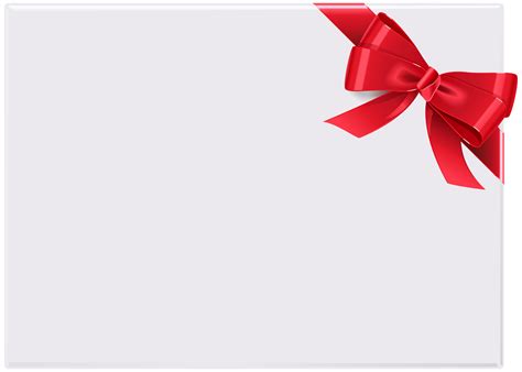 All gift card png images are displayed below available in 100% png transparent white background for free download. Empty Card with Red Ribbon PNG Clip Art | Gallery ...