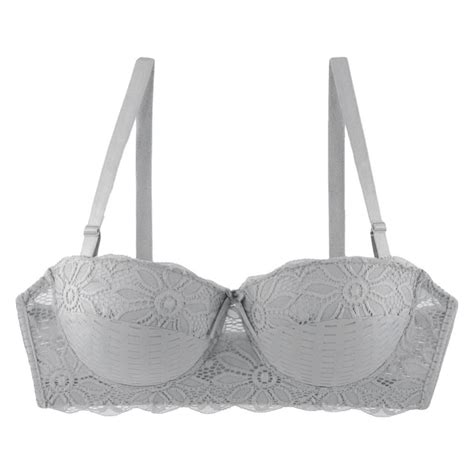 Popvcly Lace Bra For Women Half Cup Underwear With Removable Strapsregular And Plus Size