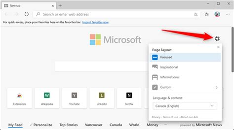 How To Customize The New Tab Page In Microsoft Edge The Tech Edvocate