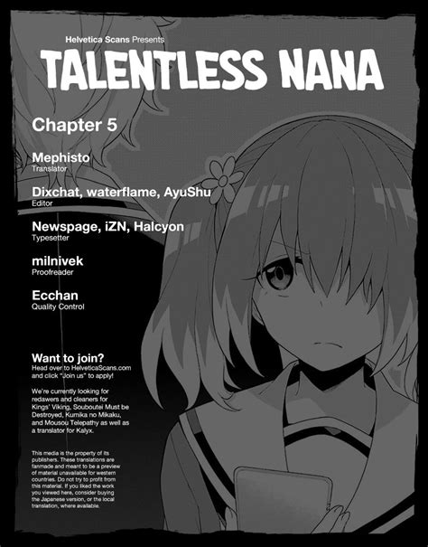 Talentless Nana Chapter 5 Healing English Scans