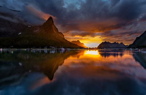 Midnight Sun In Artic By Jorn Allan Pedersen