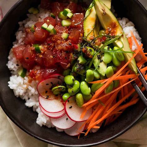 Tuna Poke Bowl Recipetin Eats