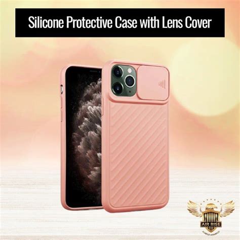 Apple Iphone 11 Pro Max Case With Camera Lens Slide Cover ♡ Pink On
