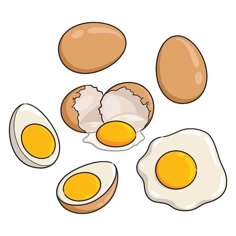 Dibujos Animados De Huevos Vector Premium