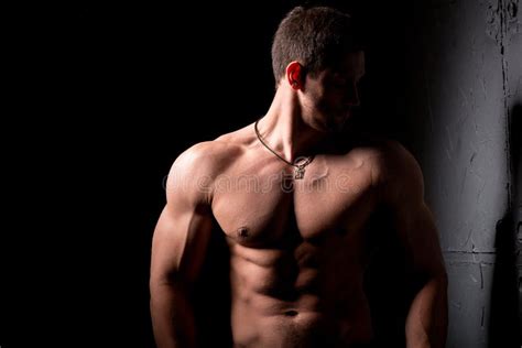 Fitness Concept Muscular And Torso Of Young Man Having Perfect Abs