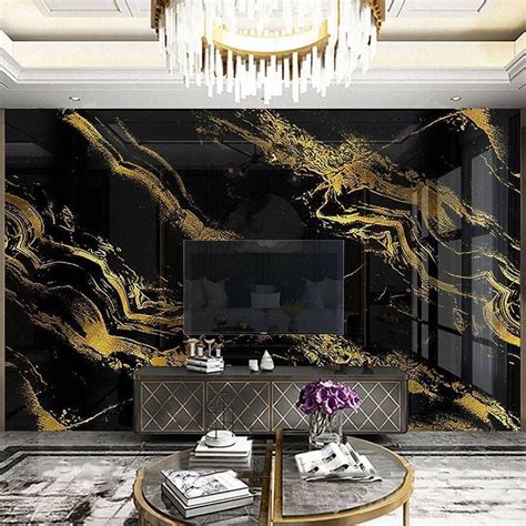 Black And Gold Living Room Wallpaper Baci Living Room