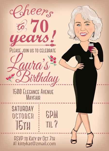 the best 70th birthday invitations—by a professional party planner 70th birthday invitations