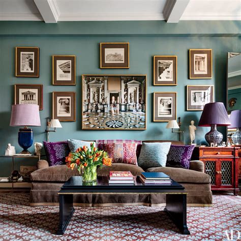 Blue Green Painted Room Inspiration Architectural Digest In Interior