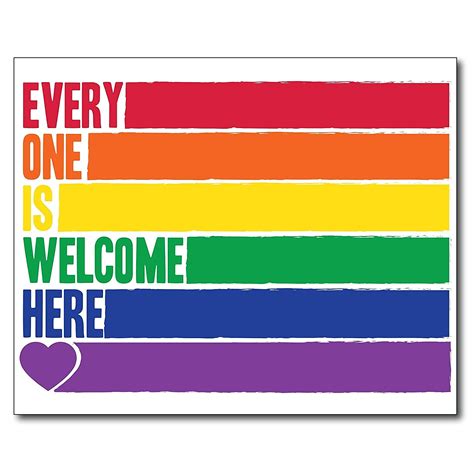 Everyone Is Welcome Here Print Inclusion Poster Wall
