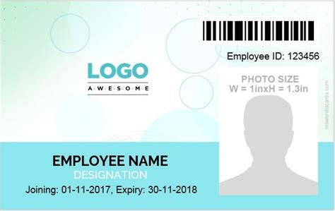 Best Employee Id Card Format In Word Microsoft Word Id Card Templates