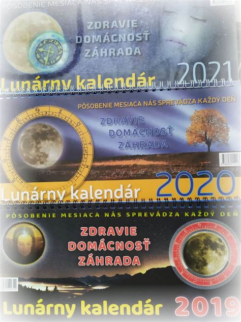 Lunárny Kalendár 2019 2020 2021 Čarodejnica Zlatica