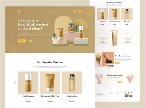 Cosmetic Product Landing Page Ui Design Search By Muzli