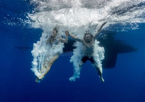 Jump Underwater Stock Image Image Of Activity Turquoise 65944265