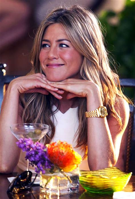 Jennifer Aniston Wearing Her Yellow Gold Rolex Datejust With Jubilee
