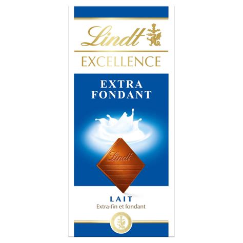 Lindt Excellence Tablette Chocolat Au Lait Extra Fondant Click