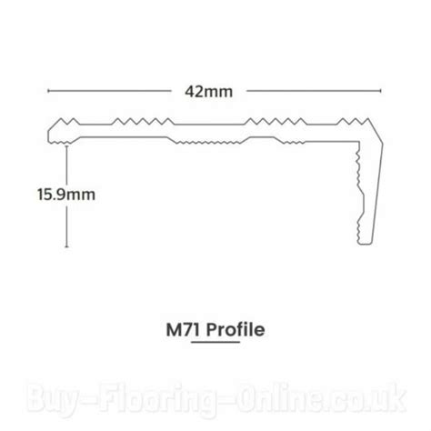 159mm Matwell Edge Flooring Trim For Carpet And Vinyl Floor Gold Or