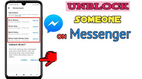 How To Unblock People On Facebook Messenger App Easily Youtube