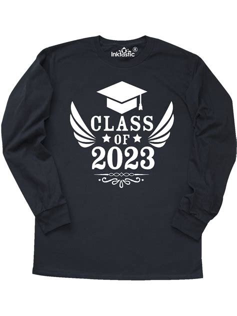 Inktastic Class Of 2023 With Graduation Cap And Wings Long Sleeve T