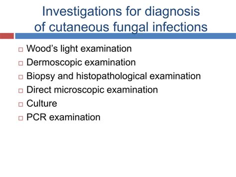 Diagnosis Of Cutaneous Fungal Infections