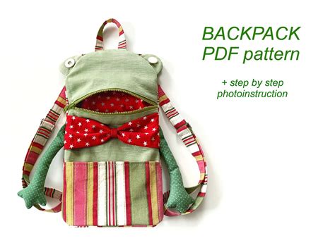 Toddler Backpack Pdf Sewing Pattern Frog Mini Backpack Pattern Etsy