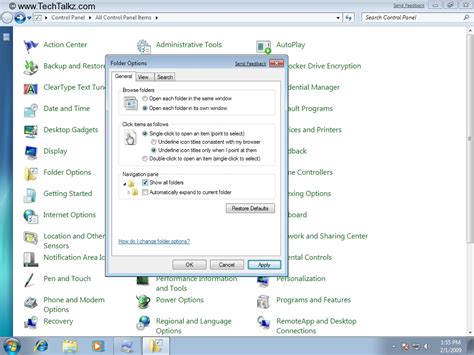 Guide How To Change Folder Options In Windows 7