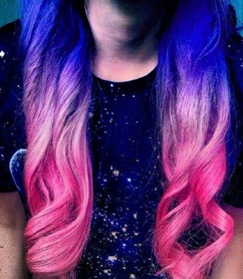 Pink Blue And Purple Ombre Hair Hair Color Styles And Cuts Pinterest
