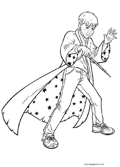 Ron Weasley Coloring Page Free Printable Coloring Pages