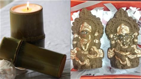 Diwali 2020 Candles Made From Bamboo Sticks Cow Dung Diyas And Idols
