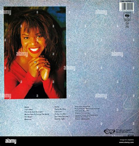 Deniece Williams 1988 Lp Back Cover As Good As It Gets Stock Photo