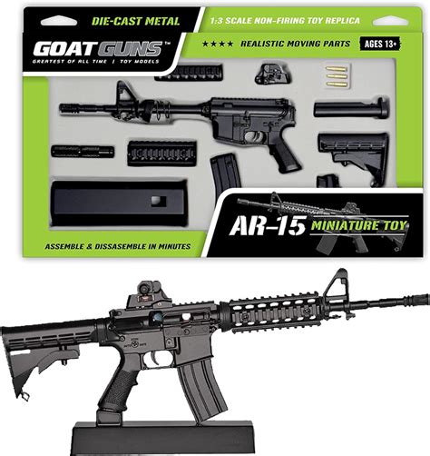 Goatguns Miniature Ar Model Black Kit De Construcción De Metal
