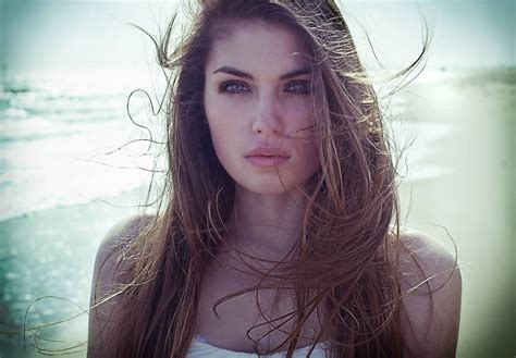 Hintergrundbilder Gesicht Frauen Im Freien Frau Modell Porträt Meer Lange Haare