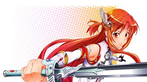 Full Hd Wallpaper Sword Art Online Redhead Sight Asuna