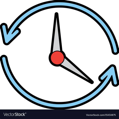 Time Clock With Arrows Icon Royalty Free Vector Image