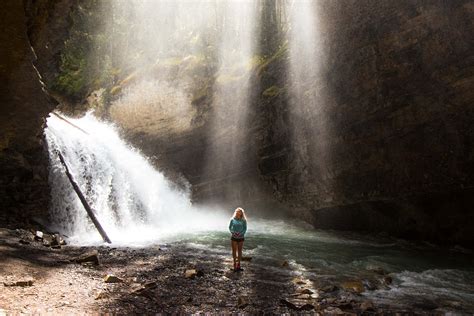 Free Images Waterfall Person Woman Sunlight Adventure Female