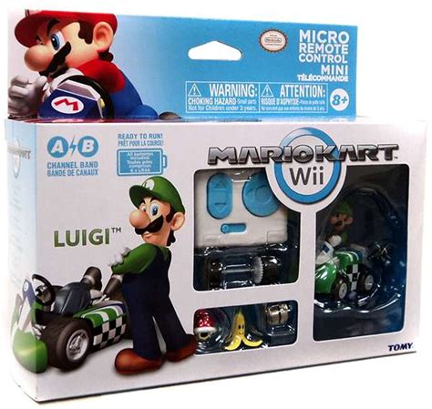 Super Mario Mario Kart Wii Micro Remote Control Tomy Luigi Rc Vehicle